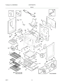 07 - Body parts for Frigidaire Range CGGF3056KFM from AppliancePartsPros.com