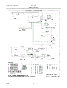12 - Wiring Diagram parts for Frigidaire Range CFEF358EB3 from AppliancePartsPros.com