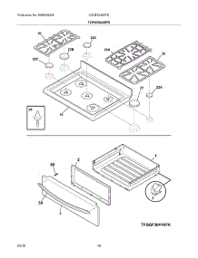 09 - Top / Drawer parts for Frigidaire Range CGGF3042KFE from AppliancePartsPros.com