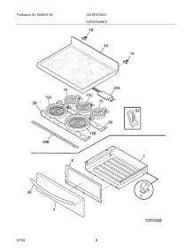 07 - Top / Drawer parts for Frigidaire Range CGLEF379GCD from AppliancePartsPros.com