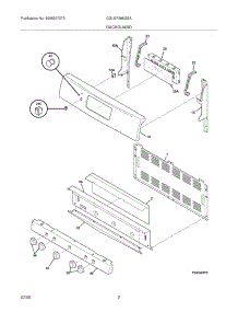 03 - Backguard parts for Frigidaire Range CGLGF386GSA from AppliancePartsPros.com