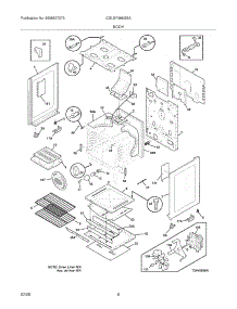 07 - Body parts for Frigidaire Range CGLGF386GSA from AppliancePartsPros.com