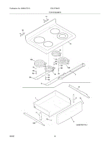 07 - Top / Drawer parts for Frigidaire Range CGLEF384DS3 from AppliancePartsPros.com