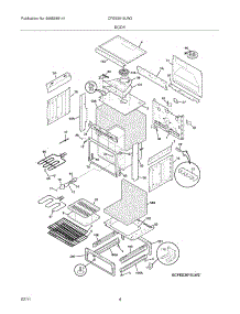 05 - Body parts for Frigidaire Range CFES3015LW2 from AppliancePartsPros.com