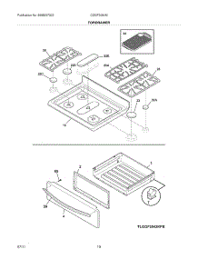 09 - Top / Drawer parts for Frigidaire Range CGGF3054MFB from AppliancePartsPros.com
