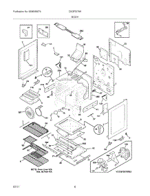 07 - Body parts for Frigidaire Range CGGF3076KWJ from AppliancePartsPros.com