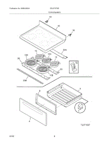 07 - Top / Drawer parts for Frigidaire Range CGLEF379DSE from AppliancePartsPros.com