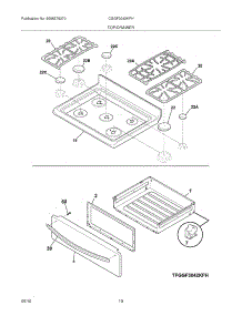 09 - Top / Drawer parts for Frigidaire Range CGGF3042KFH from AppliancePartsPros.com