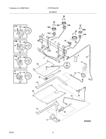 05 - Burner parts for Frigidaire Range CFGF3053LSB from AppliancePartsPros.com