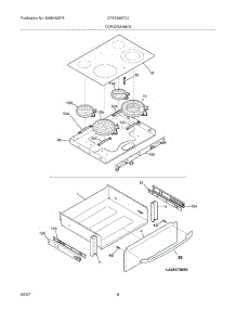 07 - Top / Drawer parts for Frigidaire Range CFES366FC4 from AppliancePartsPros.com