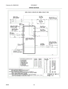 12 - Wiring Diagram parts for Frigidaire Range CFES365EC7 from AppliancePartsPros.com