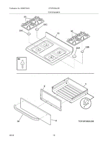 09 - Top / Drawer parts for Frigidaire Range CFGF3053LSB from AppliancePartsPros.com