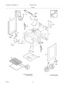 07 - Body parts for Frigidaire Range CFGF3017LWA from AppliancePartsPros.com