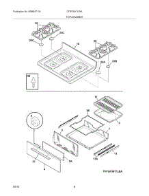 09 - Top / Drawer parts for Frigidaire Range CFGF3017LWA from AppliancePartsPros.com