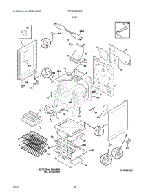 07 - Body parts for Frigidaire Range CFGF368GME from AppliancePartsPros.com