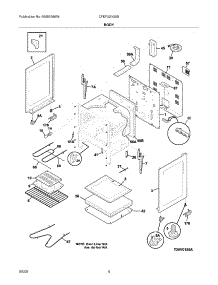 05 - Body parts for Frigidaire Range CFEF320GSB from AppliancePartsPros.com