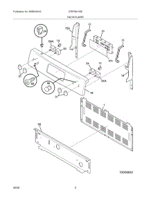 03 - Backguard parts for Frigidaire Range CFEF364HSE from AppliancePartsPros.com
