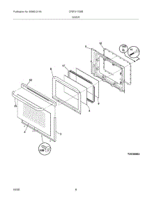 09 - Door parts for Frigidaire Range CFEF317GSB from AppliancePartsPros.com