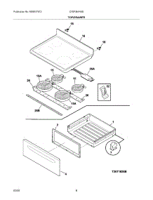 07 - Top / Drawer parts for Frigidaire Range CFEF364HSB from AppliancePartsPros.com