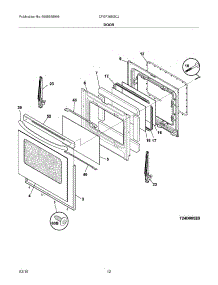 11 - Door parts for Frigidaire Range CFGF368GCJ from AppliancePartsPros.com