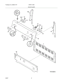 03 - Backguard parts for Frigidaire Range CFEF311GSA from AppliancePartsPros.com