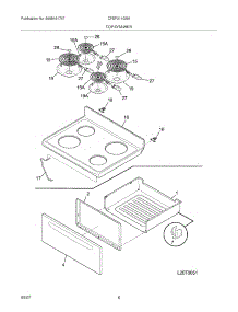 07 - Top / Drawer parts for Frigidaire Range CFEF311GSA from AppliancePartsPros.com