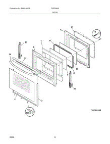 09 - Door parts for Frigidaire Range CFEF366GBD from AppliancePartsPros.com