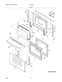 09 - Door parts for Frigidaire Range CFEF372EQ4 from AppliancePartsPros.com