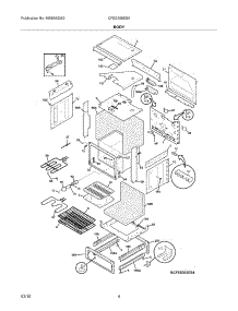 05 - Body parts for Frigidaire Range CFES355EB5 from AppliancePartsPros.com