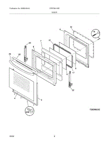 09 - Door parts for Frigidaire Range CFEF364HSE from AppliancePartsPros.com