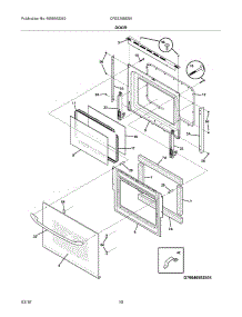 09 - Door parts for Frigidaire Range CFES355EB5 from AppliancePartsPros.com