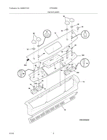 03 - Backguard parts for Frigidaire Range CFES355ES5 from AppliancePartsPros.com
