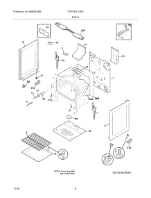 07 - Body parts for Frigidaire Range CFGF3017LWD from AppliancePartsPros.com