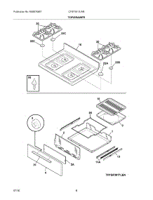 09 - Top / Drawer parts for Frigidaire Range CFGF3017LWB from AppliancePartsPros.com