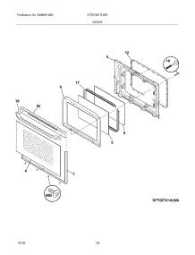 11 - Door parts for Frigidaire Range CFGF3017LWD from AppliancePartsPros.com