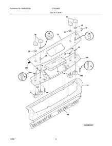 03 - Backguard parts for Frigidaire Range CFES365ES2 from AppliancePartsPros.com