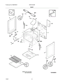 07 - Body parts for Frigidaire Range CFGF337GSF from AppliancePartsPros.com