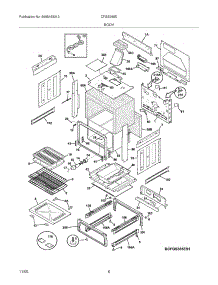 07 - Body parts for Frigidaire Range CFGS365ES1 from AppliancePartsPros.com