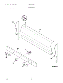 03 - Backguard parts for Frigidaire Range CFGF316DSC from AppliancePartsPros.com