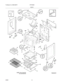 07 - Body parts for Frigidaire Range CFGF366DSF from AppliancePartsPros.com