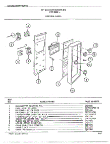 30" Gas Over / Under Control Panel parts for Frigidaire Range 3468A from AppliancePartsPros.com