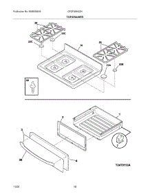 09 - Top / Drawer parts for Frigidaire Range CFGF368GCH from AppliancePartsPros.com
