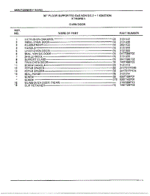 30` Floor Oven Door Page 2 parts for Frigidaire Range 3448A from AppliancePartsPros.com