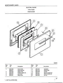 Electric Range / Oven Door parts for Frigidaire Range 4129B from AppliancePartsPros.com