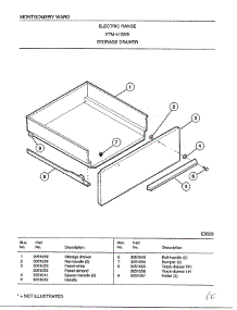 Electric Range / Storage Drawer parts for Frigidaire Range 4129B from AppliancePartsPros.com