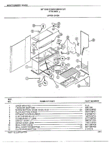 30" Gas Over / Under Upper Oven parts for Frigidaire Range 3468A from AppliancePartsPros.com