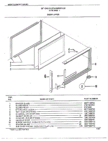 30" Gas Over / Under Door Upper parts for Frigidaire Range 3468A from AppliancePartsPros.com
