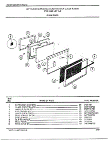 30" Floor Supported Elec Oven Door parts for Frigidaire Range 4468B from AppliancePartsPros.com