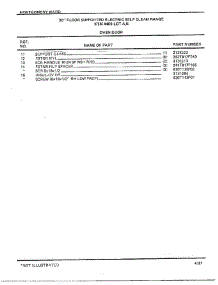 30" Floor Supported Elec Oven Door Page 2 parts for Frigidaire Range 4468B from AppliancePartsPros.com