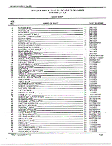 30" Floor Supported Elec Basic Body Page 2 parts for Frigidaire Range 4468B from AppliancePartsPros.com